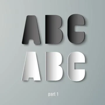 Vector Paper Graphic Alphabet Stock Illustration