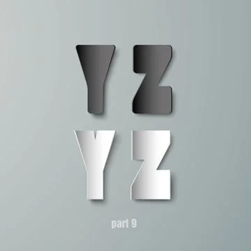 Vector Paper Graphic Alphabet Stock Illustration