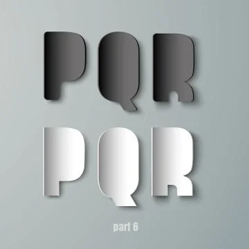 Vector Paper Graphic Alphabet Stock Illustration