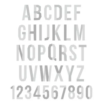 Vector Paper Graphic Alphabet Set Stock Illustration