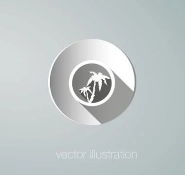 Vector paper icon palms Stock Illustration