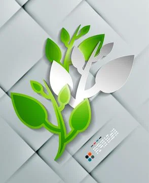 Vector paper leaves modern design Stock Illustration