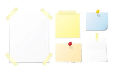 Vector Paper Notes Stock Illustration