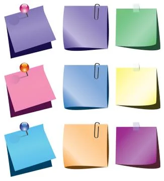 Vector paper notes Stock Illustration