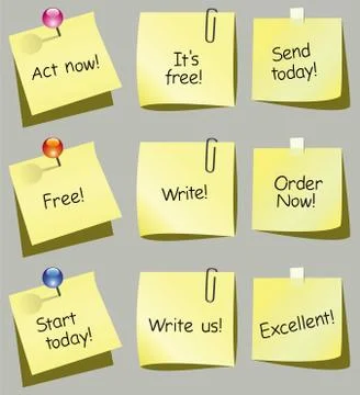 Vector paper notes Stock Illustration