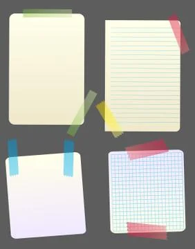 Vector paper notes Illustrazione stock