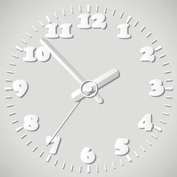 Vector paper origami clock Stock Illustration