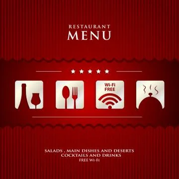 Vector paper Restaurant Menu design Illustrazione stock