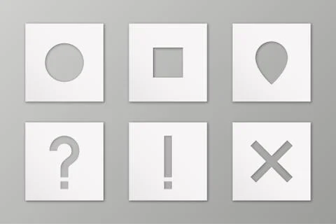 Vector paper sheets with holes. Stock Illustration