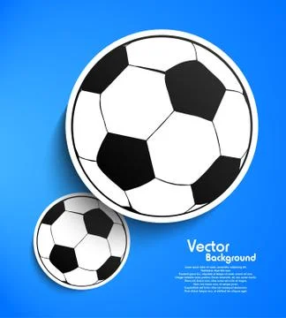 Vector paper soccer ball tag Stock Illustration