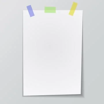 Vector paper, sticky tape 스톡 일러스트