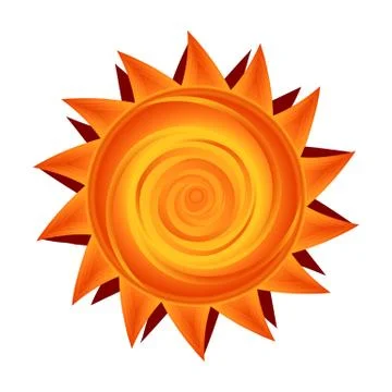 Vector paper sun In yellow and orange Sunny symbol Stock Illustration