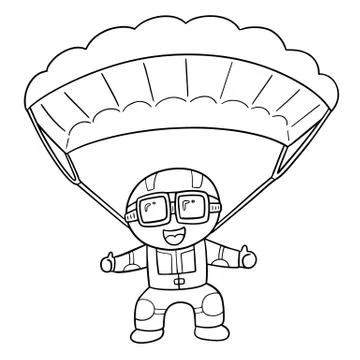 Vector of parachuter Illustrazione stock