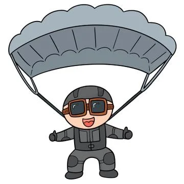 Vector of parachuter Illustrazione stock