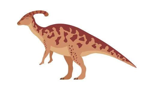 Vector parasaurolophus dinosaur Stock Illustration