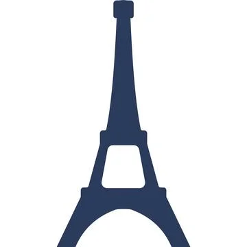 Vector Paris Eiffel Tower in france isolated icon Stock Illustration
