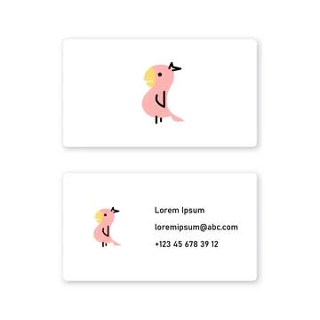 Vector parrot in bold line style . Editable illustration Stock Illustration