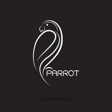 Vector of a parrot design on black background., Bird Icon., Wild Animals. Eas Stock Illustration