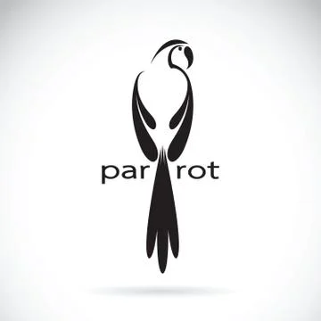 Vector of a parrot design on white background. Bird Logo. Stock Illustration