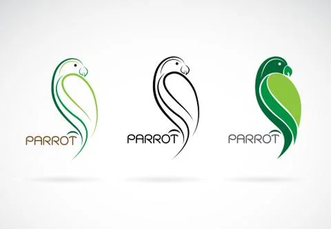 Vector of a parrot design on white background., Bird Icon., Wild Animals. Eas イラスト素材