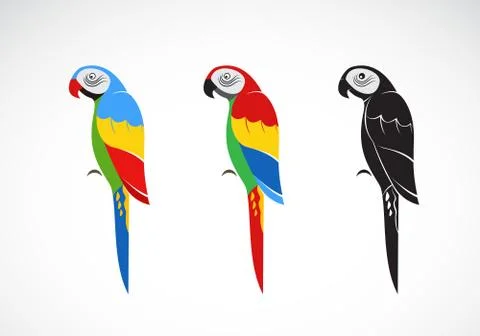 Vector of a parrot design on white background., Bird Icon., Wild Animals. Eas Stock Illustration