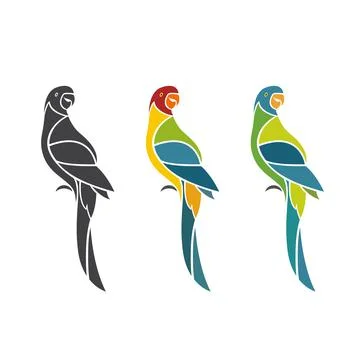 Vector of parrot design on white background. Easy editable layered vector ill 스톡 일러스트