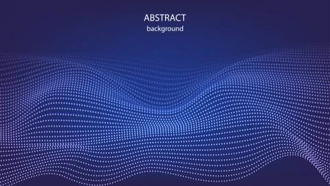 Vector particles in the form of abstract waves. EPS 10. Stock Illustration