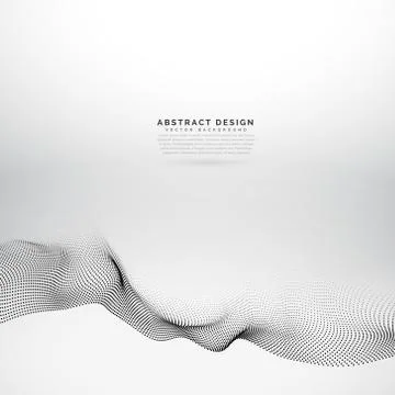 Vector particles wave background Stock Illustration