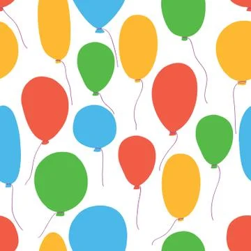 Vector party baloons pattern2 Illustrazione stock