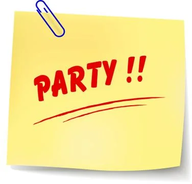 Vector party note Stock Illustration
