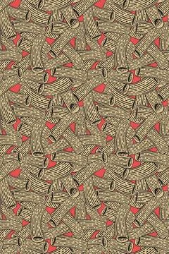 Vector pasta seamless pattern Stock Illustration