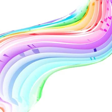 Vector pastel abstract rainbow gradient mesh multi color vibrant background.  Stock Illustration