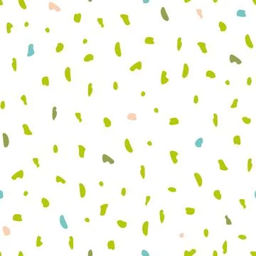 Vector Pastel Colored Abstract Spots on White seamless pattern background Illustrazione stock