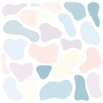 Vector pastel colors various abstract shapes. Cute Boho nursery clipart. Hand Stock-Illustration