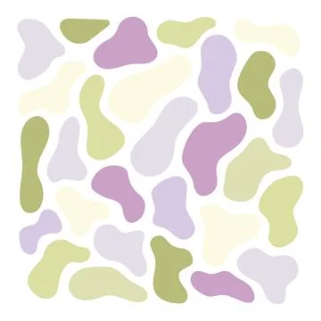 Vector pastel colors various abstract shapes. Cute Boho nursery clipart. Hand Stock-Illustration