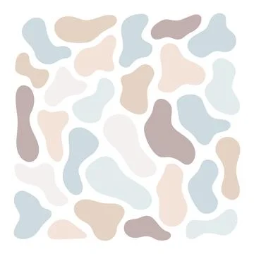 Vector pastel colors various abstract shapes. Cute Boho nursery clipart. Hand Stock Illustration