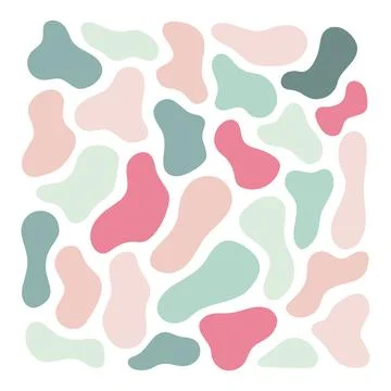 Vector pastel colors various abstract shapes. Cute Boho nursery clipart. Hand Stock Illustration