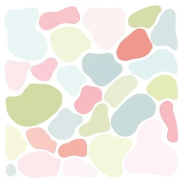 Vector pastel colors various abstract shapes. Cute Boho nursery clipart. Hand Stock Illustration