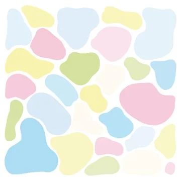 Vector pastel colors various abstract shapes. Cute Boho nursery clipart. Hand Stock Illustration