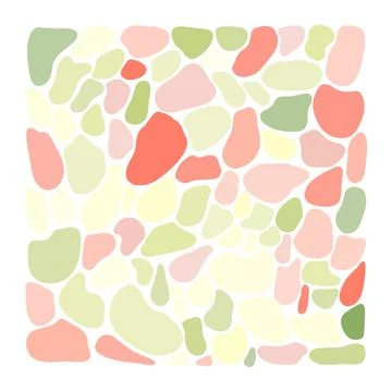 Vector pastel colors various abstract shapes. Cute Boho nursery clipart. Hand Stock Illustration