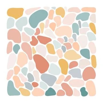 Vector pastel colors various abstract shapes. Cute Boho nursery clipart. Hand Illustrazione stock
