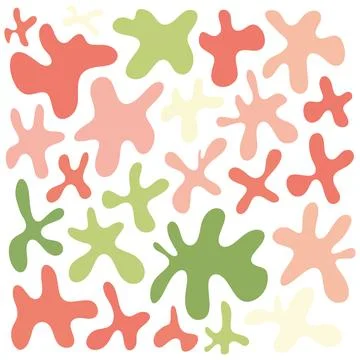 Vector pastel colors various abstract shapes. Cute Boho nursery clipart. Hand Stock Illustration