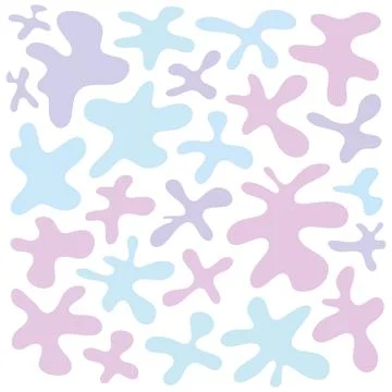 Vector pastel colors various abstract shapes. Cute Boho nursery clipart. Hand Stock Illustration