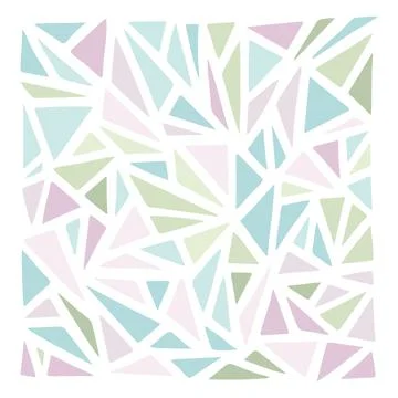Vector pastel colors various triangle abstract shapes. Cute Boho nursery clipart Stock Illustration