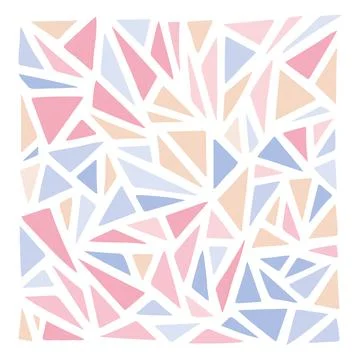 Vector pastel colors various triangle abstract shapes. Cute Boho nursery clipart Stock Illustration