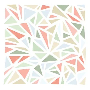 Vector pastel colors various triangle abstract shapes. Cute Boho nursery clipart Stock Illustration