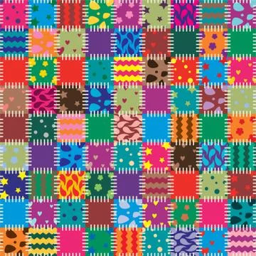 Vector patchwork art background 스톡 일러스트