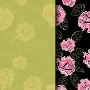 Vector patern graphic roses on a background. Stock Illustration