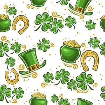 Vector Patrick's Day Seamless Pattern Stock Illustration