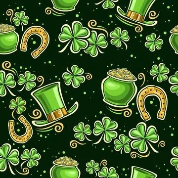 Vector Patrick's Day Seamless Pattern Stock Illustration